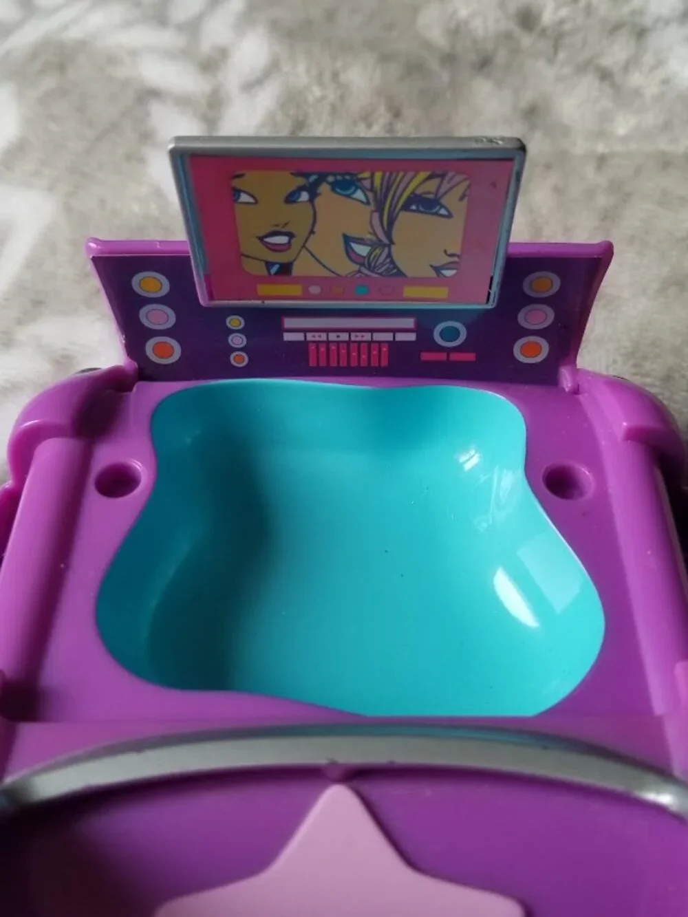 Vintage Polly Pocket Purple Stretch Limo Rock N Pop Convertible Car Y2K